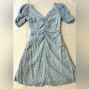 ZARA - Linen Blend Polka Dot Mini Dress